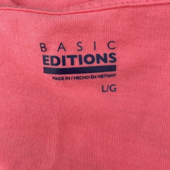 Cap sleeve decorative collar tee shirt by Basic edition women’s Large - Picture 5 of 5